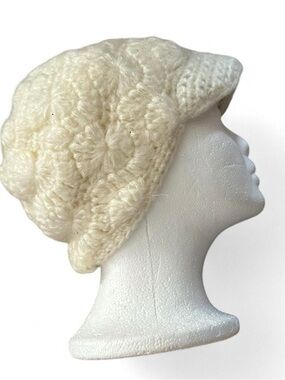 Screamer Brim Knit Cream Winter Outdoor Hiking Hat